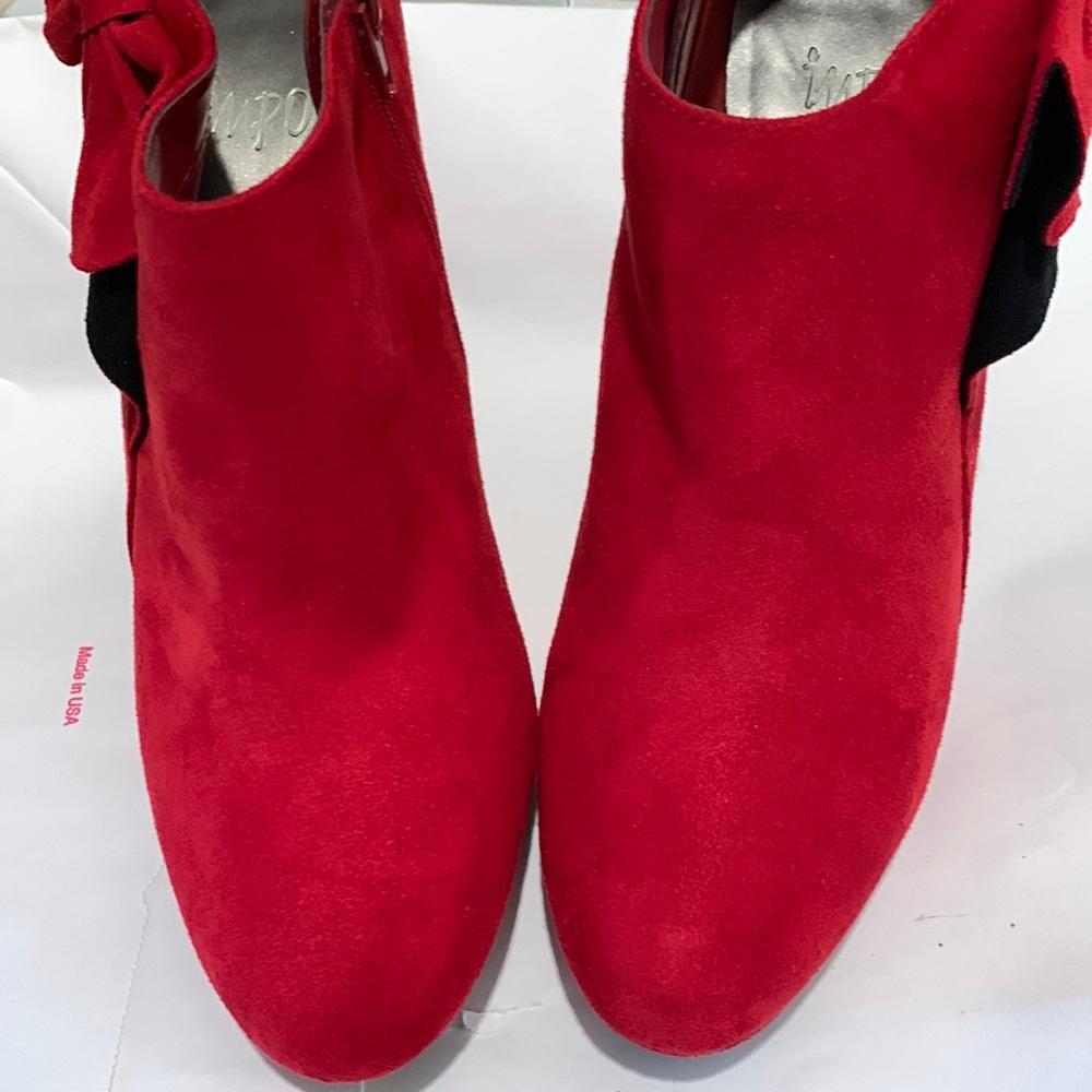 IMPO Red Booties Slight Platform Size 9.5 - Picture 12 of 16